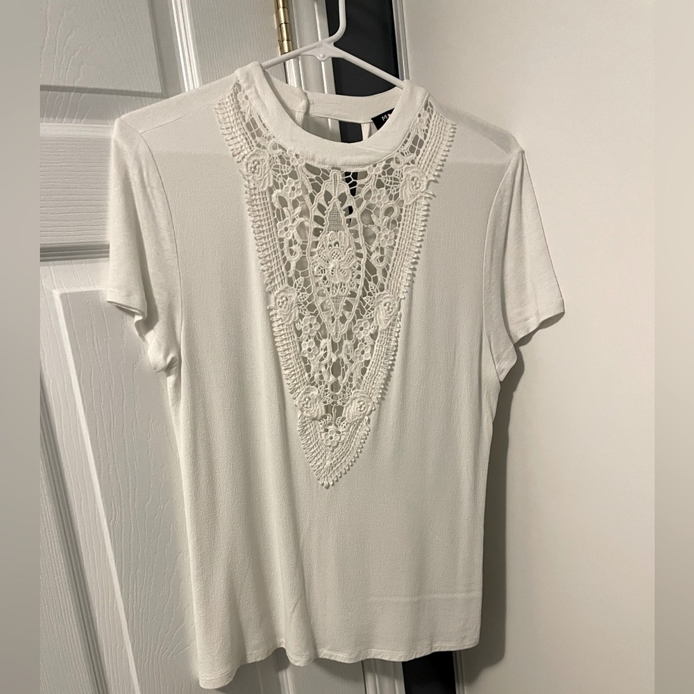 Morgan Short sleeve top with lace
